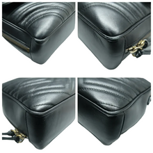 Load image into Gallery viewer, GUCCI GG Marmont Leather Satchel Bag Black

