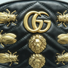 Load image into Gallery viewer, Gucci GG Marmont Leather Belt Bag Black
