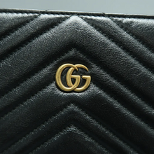 Load image into Gallery viewer, Gucci GG Marmont Leather Shoulder Bag Black
