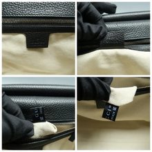 Load image into Gallery viewer, GUCCI GG Marmont Leather Satchel Bag Black
