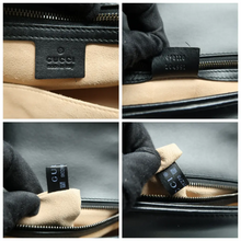 Load image into Gallery viewer, GUCCI GG Marmont Leather Satchel Bag Black

