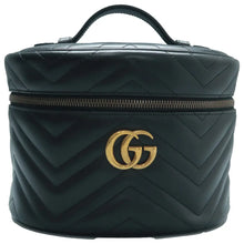 Load image into Gallery viewer, GUCCI GG Marmont Black Leather Vanity Case
