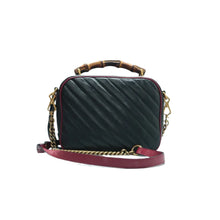 Load image into Gallery viewer, Gucci GG Marmont Bamboo  Leather Satchel Bag Black
