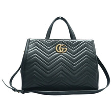 Load image into Gallery viewer, Gucci GG Marmont Small Calfskin Matelasse Tote Black
