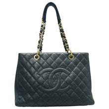 Load image into Gallery viewer, CHANEL Grand Shopping Leather Shoulder Bag Black
