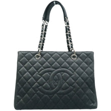 Load image into Gallery viewer, CHANEL GST Grand shopping Quilted Leather Tote Bag Black
