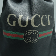 Load image into Gallery viewer, GUCCI Print W/P Leather Backpack Bag Black
