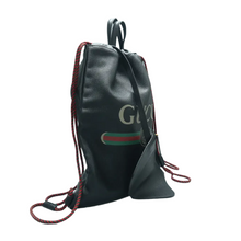 Load image into Gallery viewer, GUCCI Print W/P Leather Backpack Bag Black
