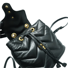 Load image into Gallery viewer, Gucci GG Marmont Leather Backpack Bag Black
