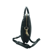 Load image into Gallery viewer, Gucci Signature Leather Briefcase Satchel Bag Black
