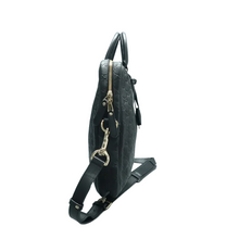 Load image into Gallery viewer, Gucci Signature Leather Briefcase Satchel Bag Black
