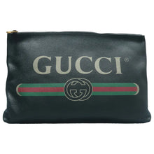 Load image into Gallery viewer, Gucci Print Leather Clutch Bag Black
