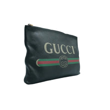 Load image into Gallery viewer, Gucci Print Leather Clutch Bag Black
