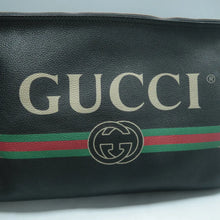 Load image into Gallery viewer, Gucci Print Leather Clutch Bag Black
