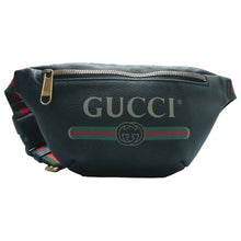 Load image into Gallery viewer, GUCCI Small Logo Leather Belt Bag Black
