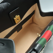 Load image into Gallery viewer, GUCCI Totem Leather Satchel Bag Black
