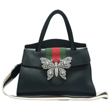 Load image into Gallery viewer, GUCCI Totem Leather Satchel Bag Black
