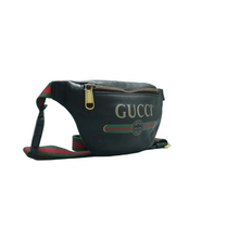 Load image into Gallery viewer, GUCCI PRINT Leather Belt Bag Black
