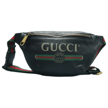 Load image into Gallery viewer, GUCCI PRINT Leather Belt Bag Black
