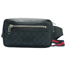 Load image into Gallery viewer, GUCCI GG Supreme Canvas Belt Bag Black
