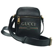 Load image into Gallery viewer, Gucci Print Leather Shoulder Bag Black
