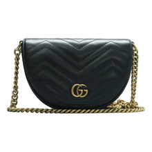 Load image into Gallery viewer, GUCCI Leather Shoulder Bag Black
