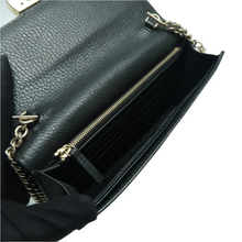 Load image into Gallery viewer, GUCCI Interlocking Leather Shoulder Bag Black
