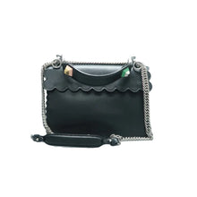 Load image into Gallery viewer, FENDI Kan I Leather Satchel Bag Black
