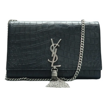 Load image into Gallery viewer, SAINT LAURENT Kate monogramme Tassel Leather Shoulder Bag Black
