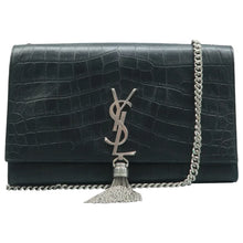 Load image into Gallery viewer, Saint Laurent Kate Monogramme Leather Crossbody Bag Black
