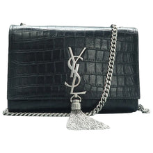 Load image into Gallery viewer, Yves Saint Laurent Saint Laurent Kate Monogramme Leather Crossbody Bag Black
