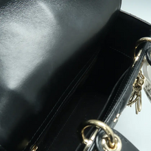 Load image into Gallery viewer, Christian Dior Lady Dior Dragonfly Leather Satchel Bag Black
