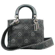 Load image into Gallery viewer, Christian Dior Christian DIOR Lady Dior Leather Satchel Bag Black
