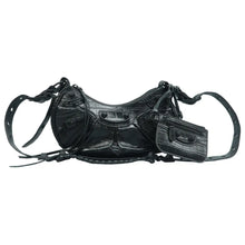 Load image into Gallery viewer, Balenciaga Le Cagole Leather Shoulder Bag Black
