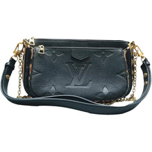 Load image into Gallery viewer, LOUIS VUITTON Pochette Accessories Leopard print leather Shoulder Bag Black
