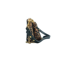 Load image into Gallery viewer, LOUIS VUITTON Pochette Accessories Leopard print leather Shoulder Bag Black
