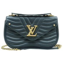 Load image into Gallery viewer, LOUIS VUITTON New Wave Leather Shoulder Bag Black
