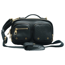 Load image into Gallery viewer, Louis Vuitton Utility W/P Leather Satchel Bag Black
