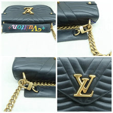 Load image into Gallery viewer, LOUIS VUITTON New Wave Leather Shoulder Bag Black
