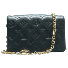 Load image into Gallery viewer, Louis Vuitton Coussin Monogram Embossed Pochette Crossbody Bag Black
