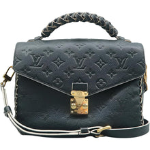 Load image into Gallery viewer, LOUIS VUITTON Metis Monogram Leather Satchel Bag Black
