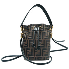 Load image into Gallery viewer, FENDI Mon Tresor  Leather Shoulder Bag Black
