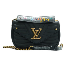 Load image into Gallery viewer, Louis Vuitton New Wave Leather Shoulder Bag Black
