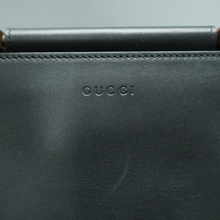 Load image into Gallery viewer, GUCCI Nymphaea Leather Satchel Bag Black
