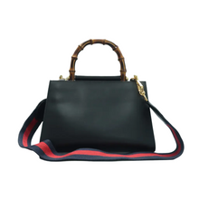 Load image into Gallery viewer, GUCCI Nymphaea Leather Satchel Bag Black
