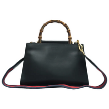 Load image into Gallery viewer, GUCCI Nymphaea Leather Satchel Bag Black
