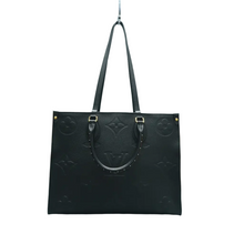 Load image into Gallery viewer, Louis Vuitton Onthego MM Monogram Leather Satchel Bag Black
