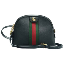 Load image into Gallery viewer, Gucci Web Small Ophidia Dome GG Calfskin Shoulder Bag Black
