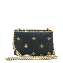 Load image into Gallery viewer, Gucci  Small Padlock Bee Star Grained Calfskin Shoulder Bag Black
