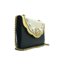 Load image into Gallery viewer, GUCCI Peony Pearly Leather Shoulder Bag Black
